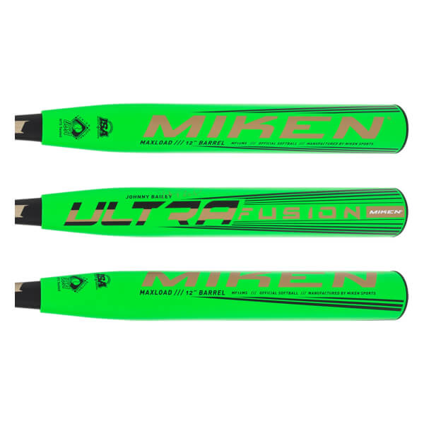 Miken Ultra Fusion 12" Johnny Bailey Maxload Senior Slow Pitch Softball Bat: MF12MS