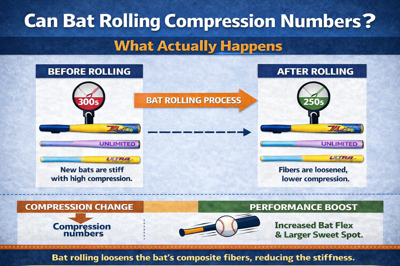 can bat rolling increase compression numbers