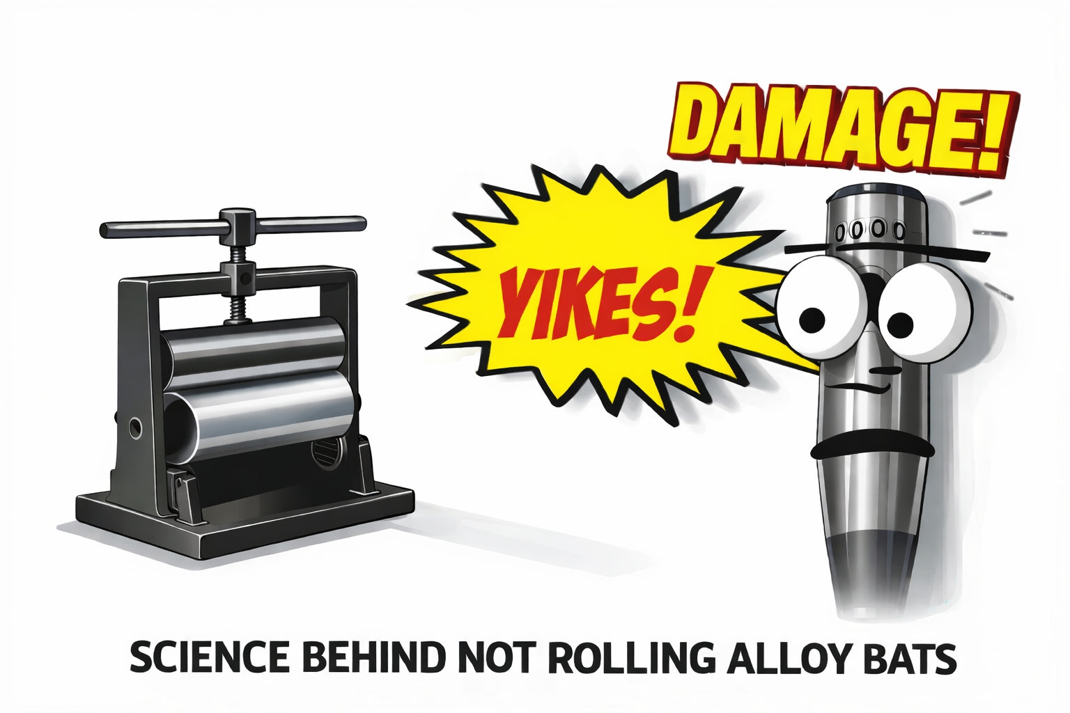 Bat Rolling Metal Bats DOES NOT WORK! : The Impact of Microscopic Crac ...